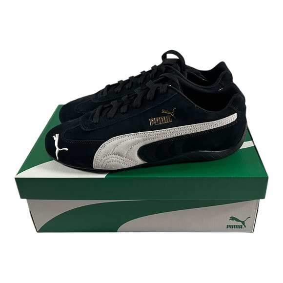 Puma Other - Puma Speedcat Black Suede Men's Athletic Shoes Gold Lettering Size 10 New
